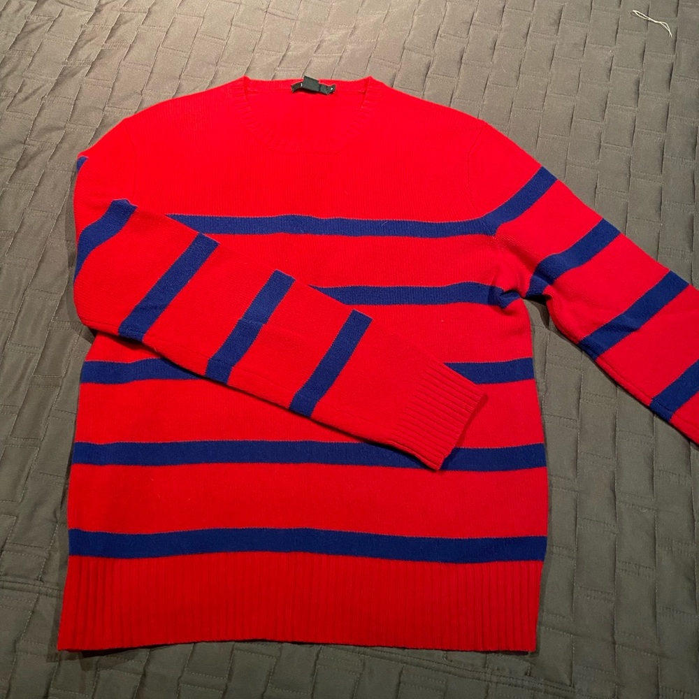Wool Red and Blue Sweater